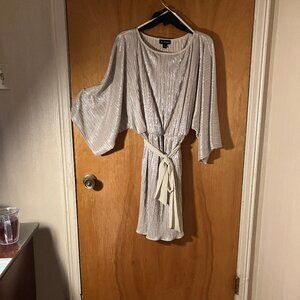 ECI  Cocktail dress  size 8 shimmery silver/gold